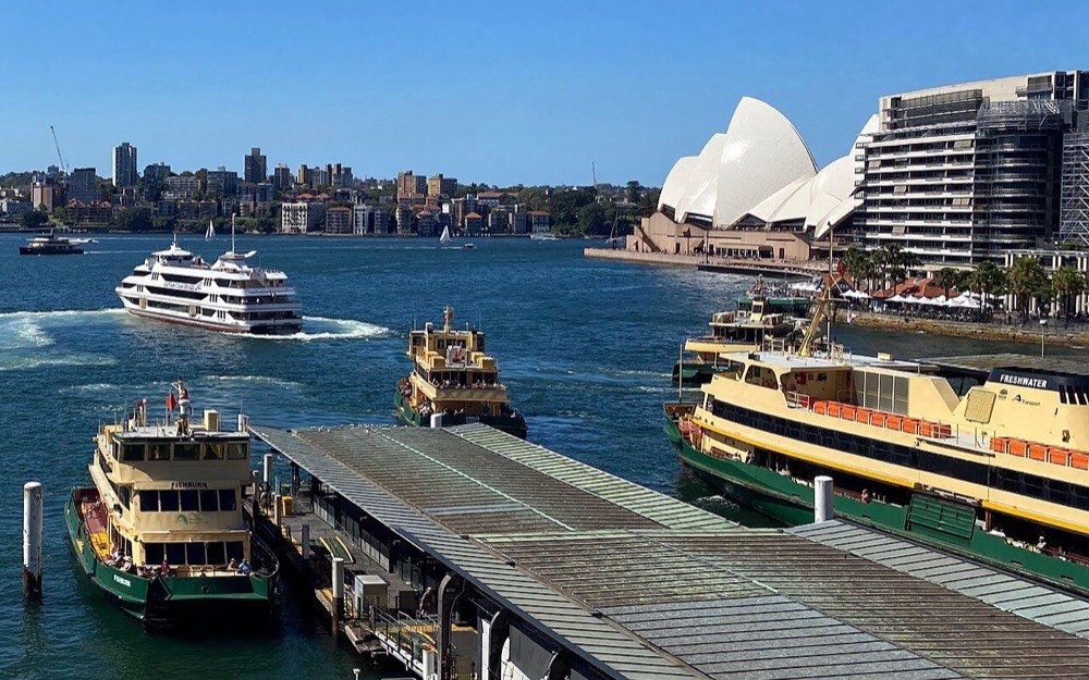 Ferries lined up at Circular Quay