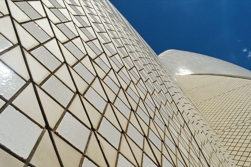 The Opera House tiles up close