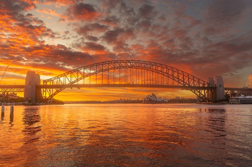 Sunset over the Harbour Bridge